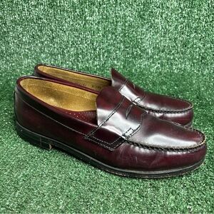 G.H. Bass Weejuns Classic Logan Leather Penny Loafers Shoes Burgundy Size 10 D